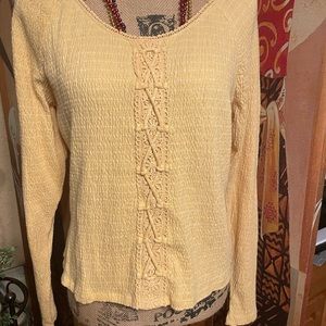 Top with crocheted front panel